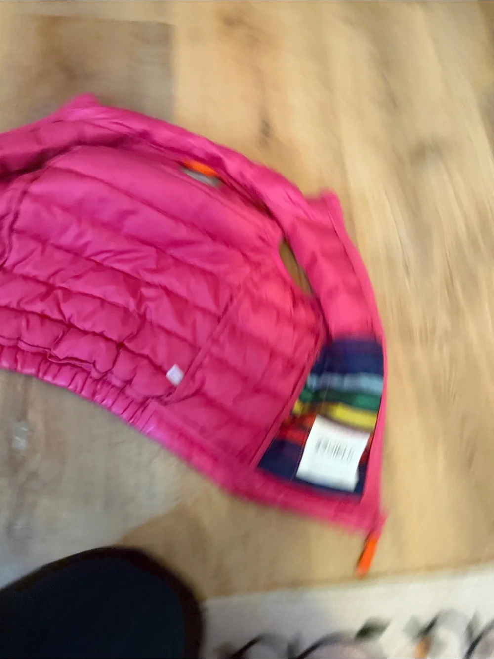 Primary Pink Quilted Puffer Vest